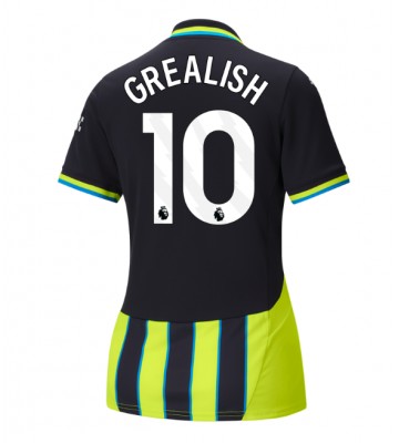 Manchester City Jack Grealish #10 Segunda Equipación Mujer 2024-25 Manga Corta